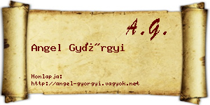 Angel Györgyi névjegykártya